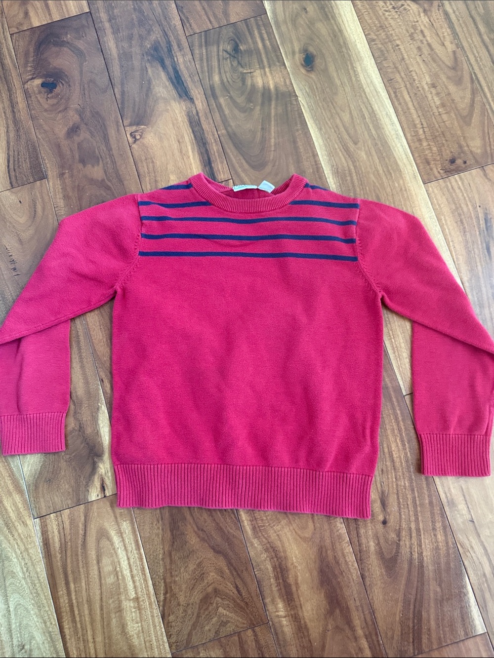 Place Hot Pink Sweater with Navy Stripes